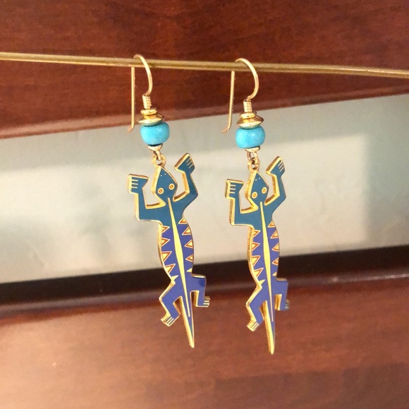 Laurel Burch Lizard Earrings - Picture 3 of 7